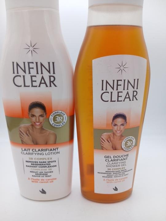 Infini Clear Lait et gel douche corporel anti taches 500ml + 500ml - Imagen 3