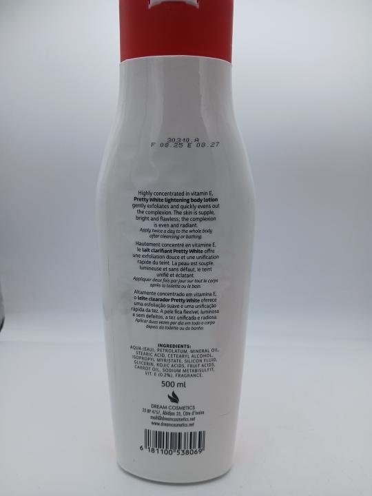 Pretty White lait corporel 500ml - Imagen 2