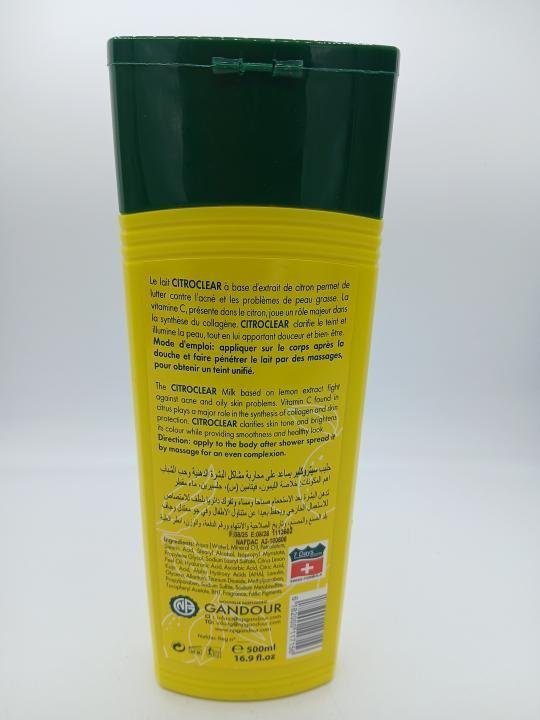 Lait Citro clear , lait corporelle Extrait de de Citron 500ml - Imagen 2
