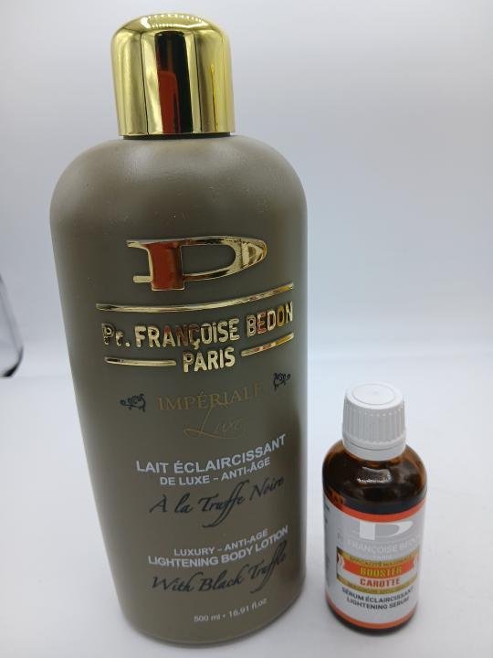 Francoise Bedon Lait à la Truffe Noir anti taches , Et huile Ultime booster