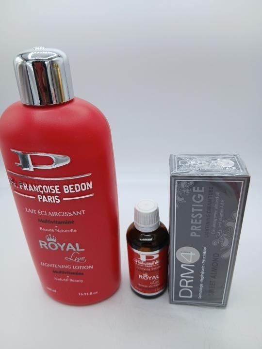 Francoise Bedon Lait Royal anti taches ,huile Royal et creme DRM4 hydratant clarifiant