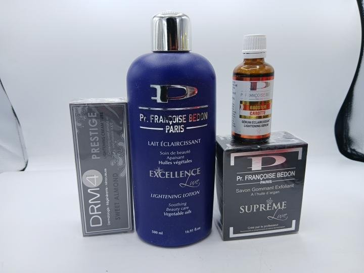Francoise Bedon mini gamme , Lait Excellence, savon supreme, creme DRM Prestige et huile Carrot booster une combo efficace pour un teint illuminé - Imagen 3