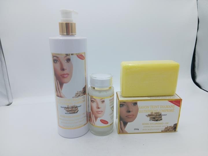 Teint Diamant Glutathione Comprimé Lait concentrée 500ml Huile Concentré 100ml et savon gommant 250ml - Imagen 2
