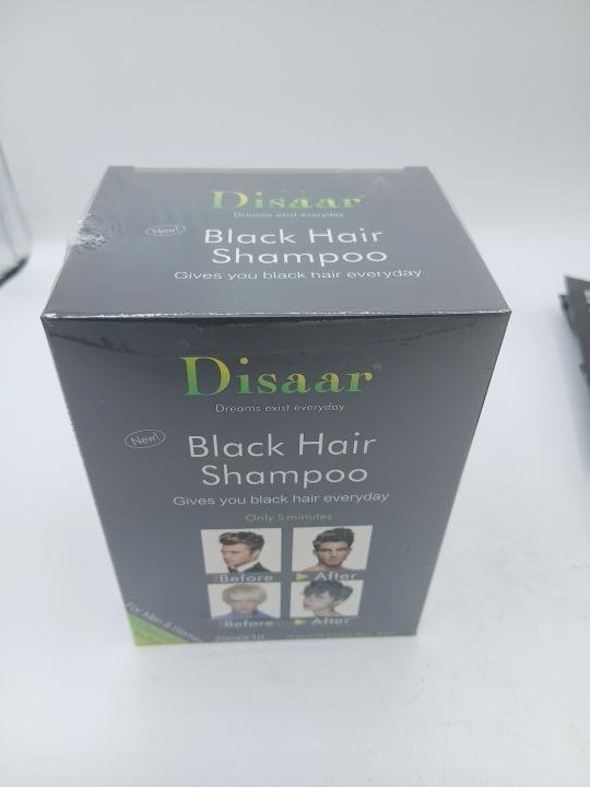 Teinture permanent, herbale et naturelle pour cheveux et barbe, couleur noir 10 sachets - Imagen 3