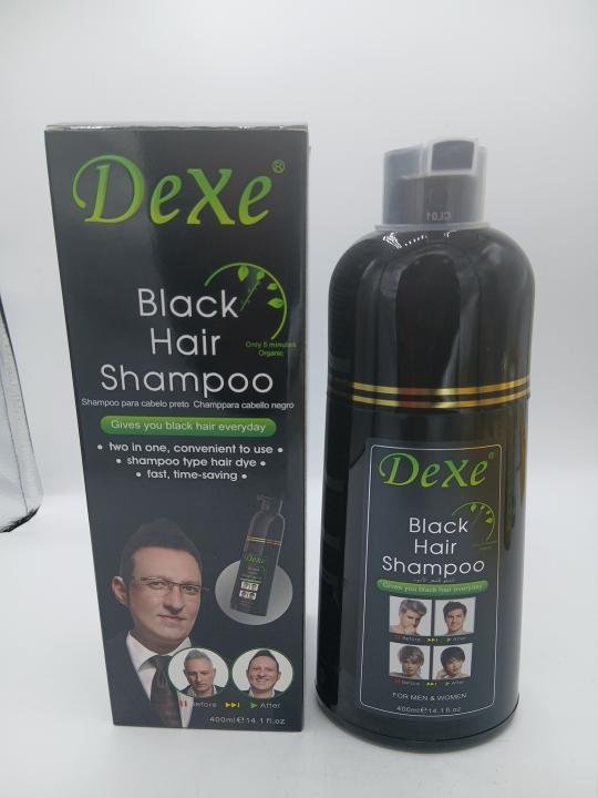 Teinture permanent, herbale et naturelle pour cheveux et barbe, couleur noir 400ml - Imagen 3
