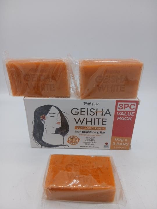 Savon Geisha White 3 X 65g anti taches uniformisateur de teint - Imagen 2