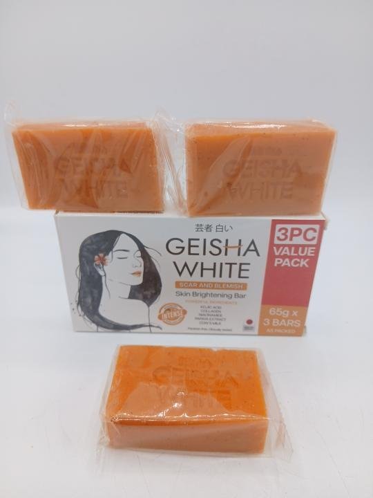 Savon Geisha White 3 X 65g anti taches uniformisateur de teint - Imagen 3