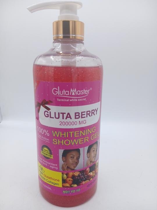 Gel douche exfoliant et gommant Gluta Berry 1000ml