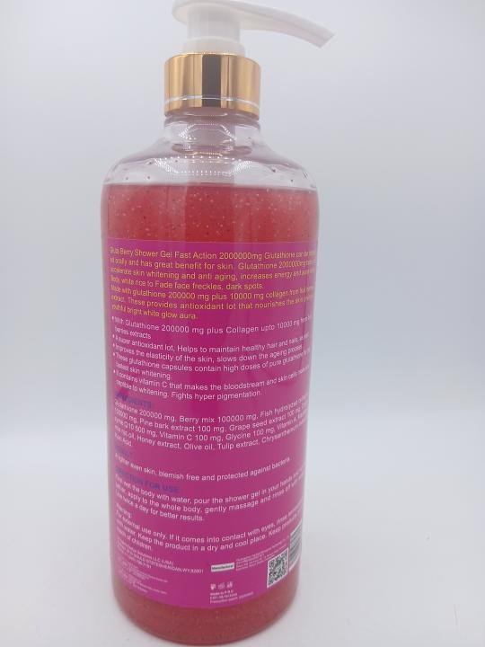 Gel douche exfoliant et gommant Gluta Berry 1000ml - Imagen 2