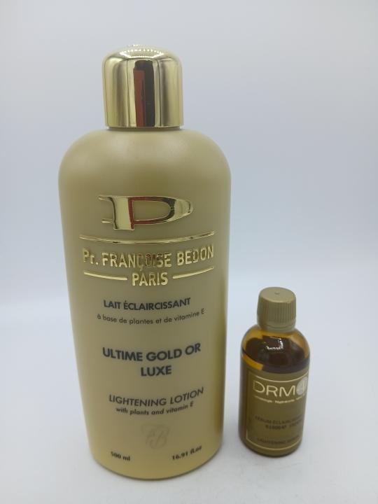 Francoise Bedon Lait Ultime gold luxe 500ml et serum DRM4 pour un teint éclatant (2 produits) - Imagen 3