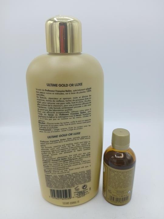 Francoise Bedon Lait Ultime gold luxe 500ml et serum DRM4 pour un teint éclatant (2 produits) - Imagen 2