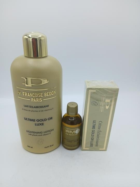 Mini gamme Francoise Bedon Lait Ultime gold luxe 500ml pour un teint éclatant (3 produits) - Imagen 3