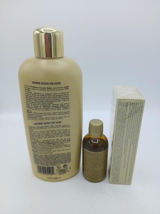 Mini gamme Francoise Bedon Lait Ultime gold luxe 500ml pour un teint éclatant (3 produits) - Imagen 2