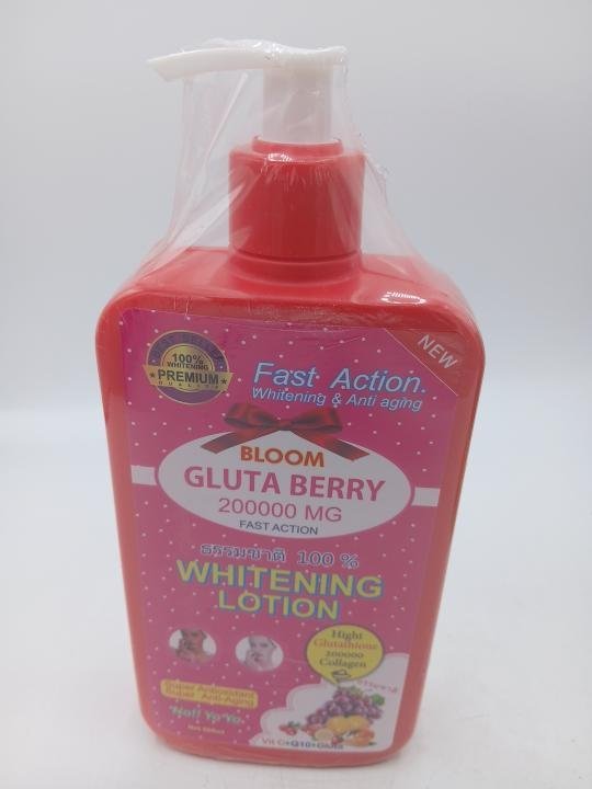 Lait gluta berry aux glutathione et acides des fruits 500ml visage et corp , eblouir votre teint