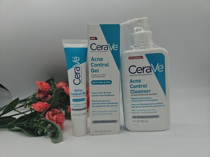 acné controle, gel moussant et crème hydratante