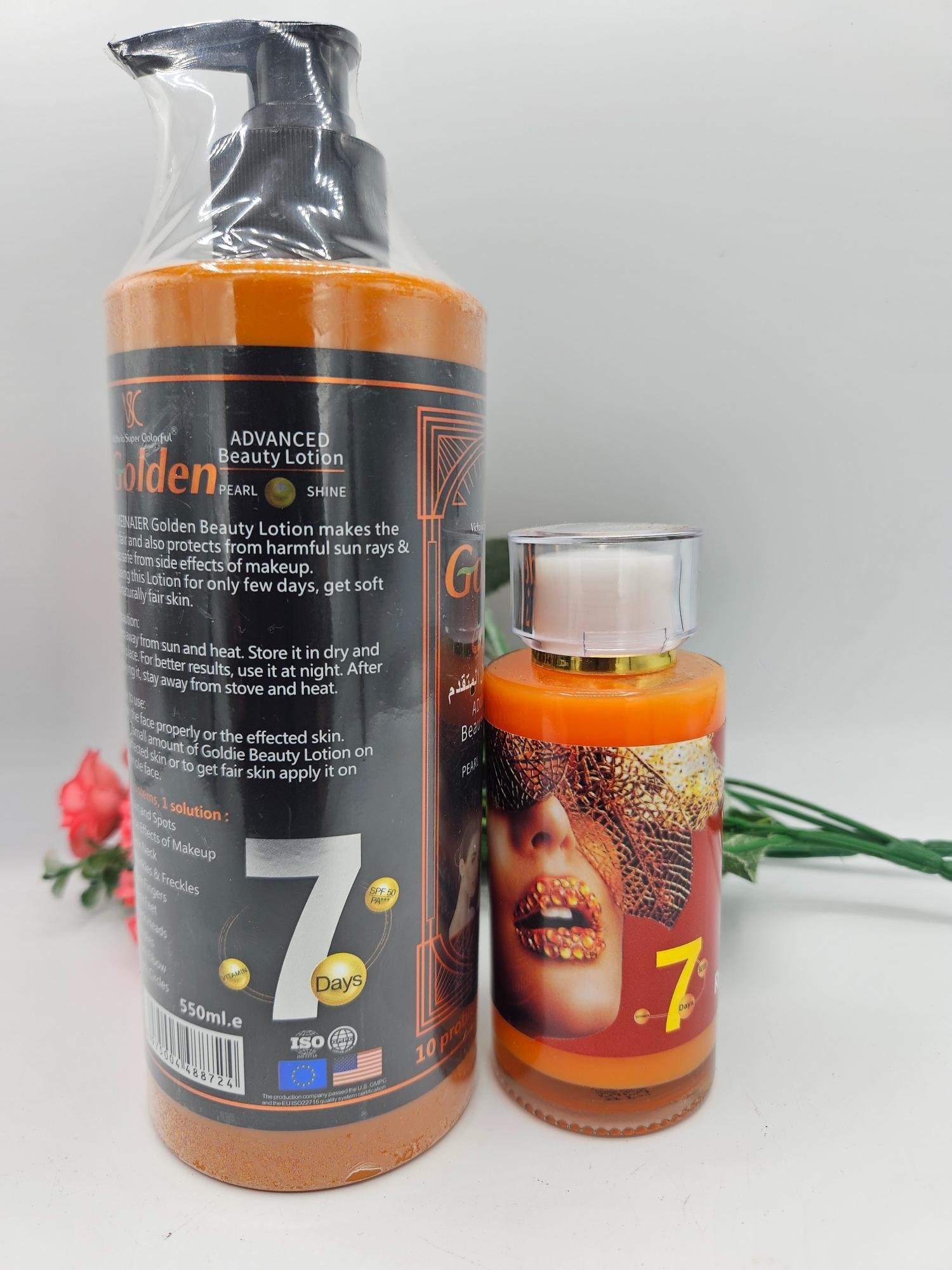 Gamme clarifiant et unifiant de teint, goldie, lait 500ml Et serum - Imagen 2