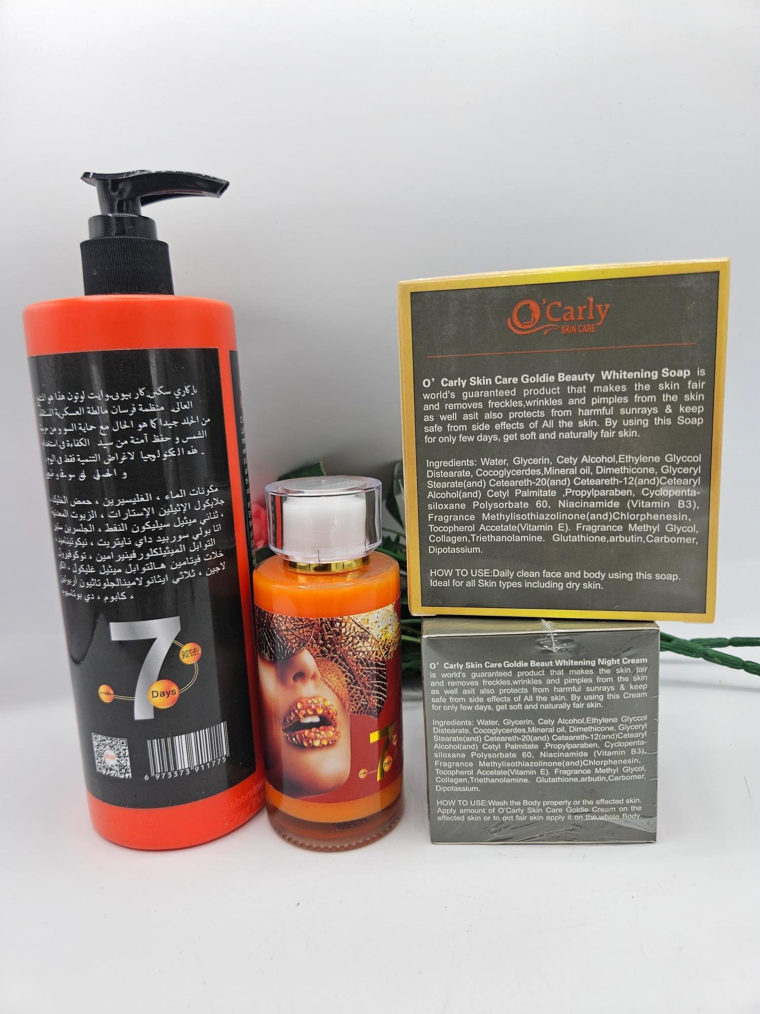 Gamme clarifiant et unifiant de teint, goldie, lait 500ml , serum , creme visage et savon - Imagen 2