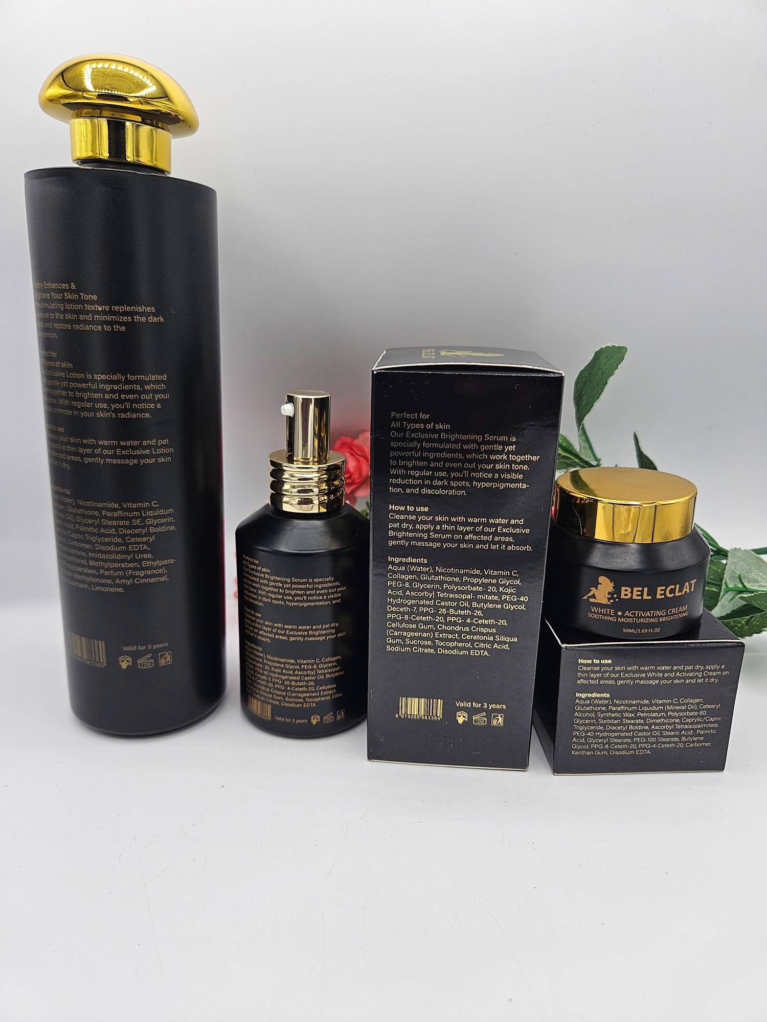 Lait, serum ET Creme visage Bel Eclat visage et corps pour un teint étincelant - Imagen 2