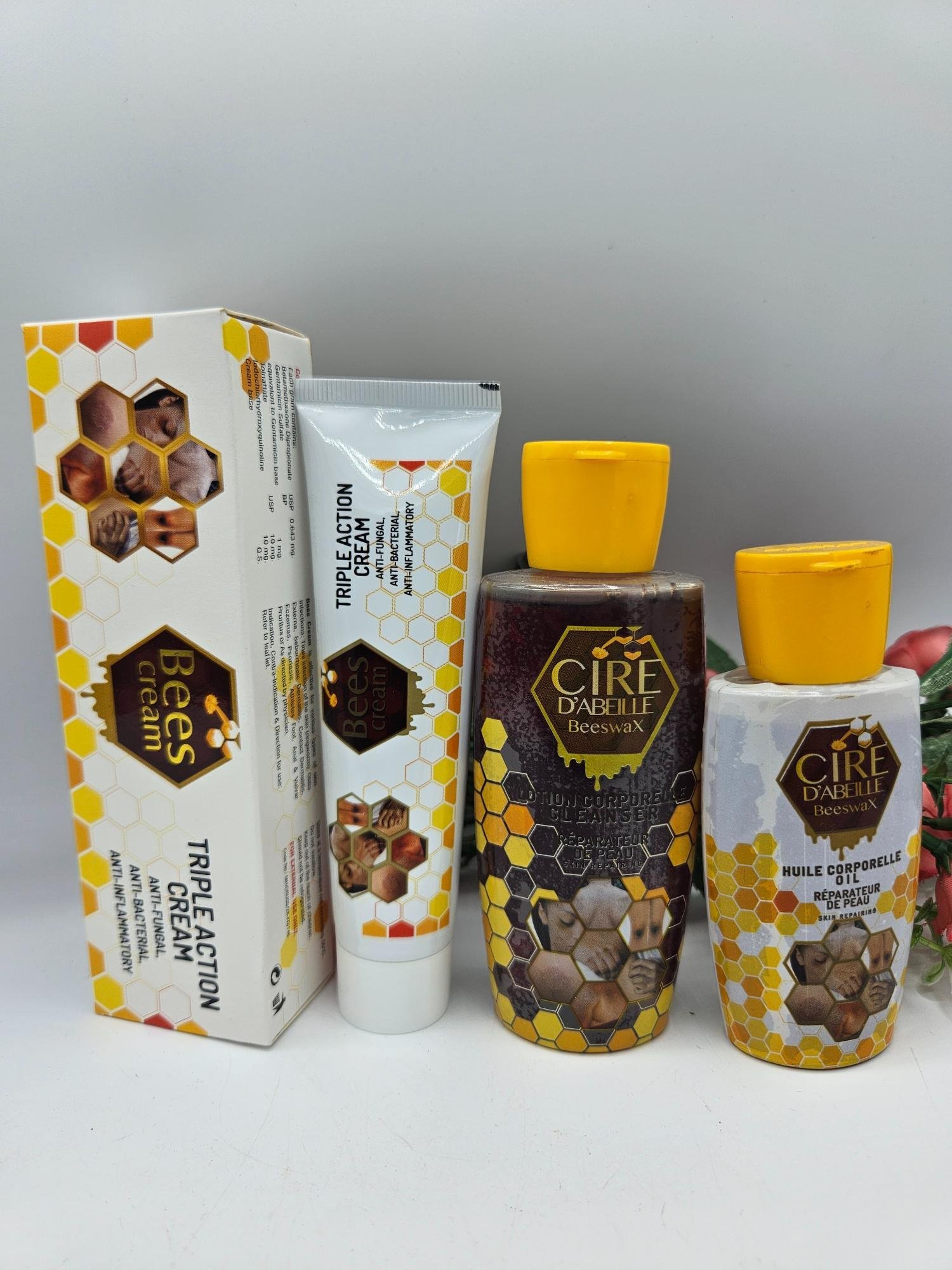 Cire d'abeille creme,lotion et huile reparatrice - Imagen 2