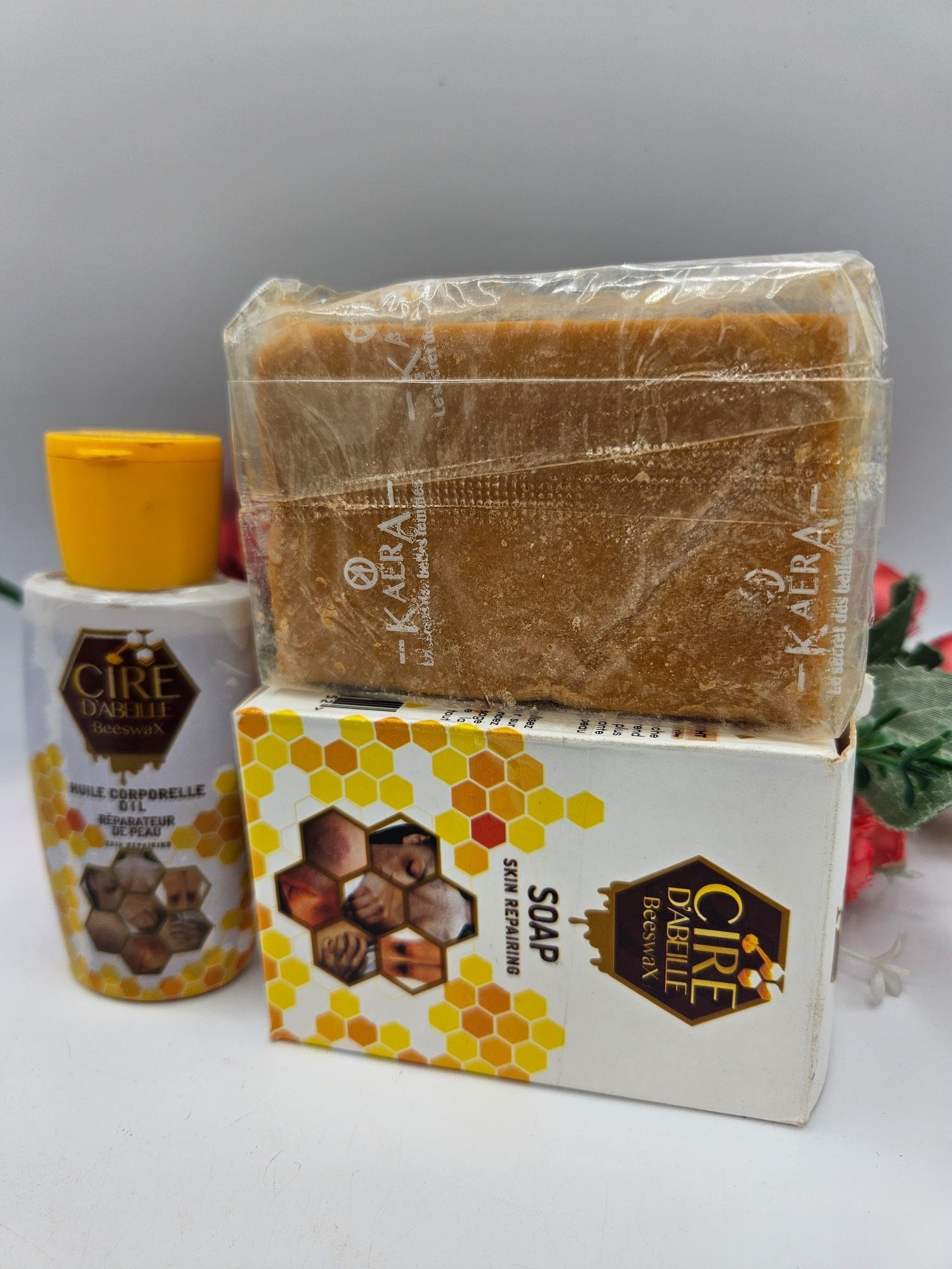 Cire d'abeille Savon et huile reparatrice clarifiante