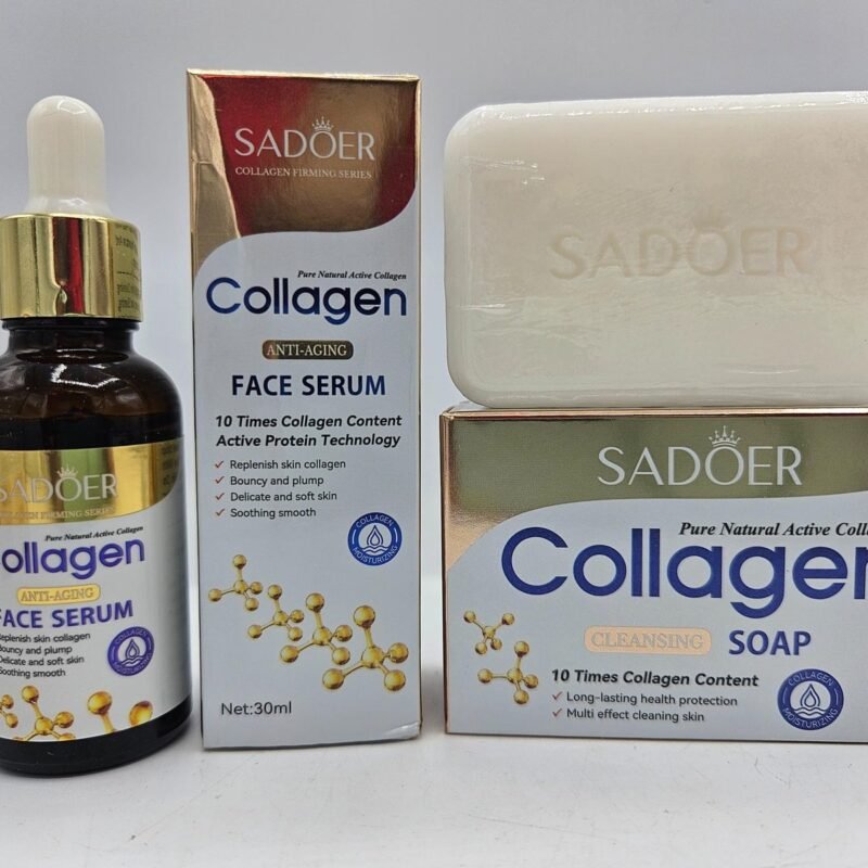 Mini Gamme collagen visage rajeunissante ,hydratante, efficace savon + serum