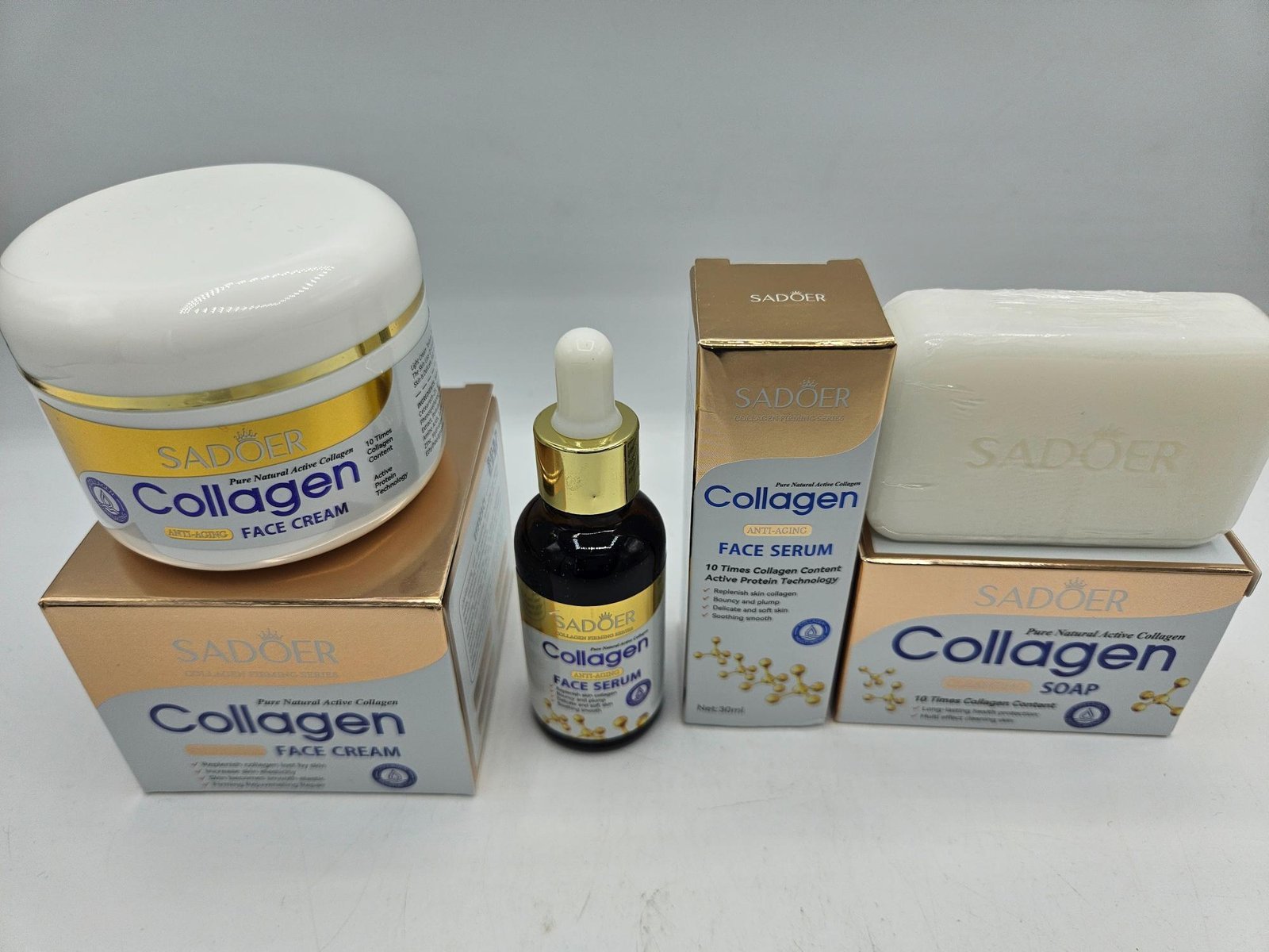 Mini Gamme collagen visage rajeunissante ,hydratante, efficace savon + creme + serum - Imagen 2
