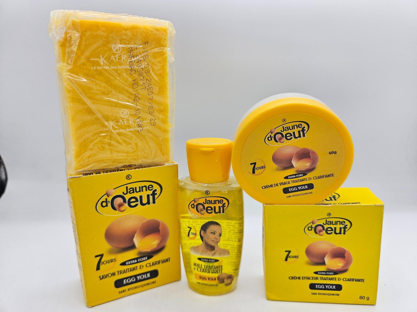 Jaune d'Oeuf Savon Crème visage Et Huile anti taches concentré clarifiant et efficace - Imagen 2