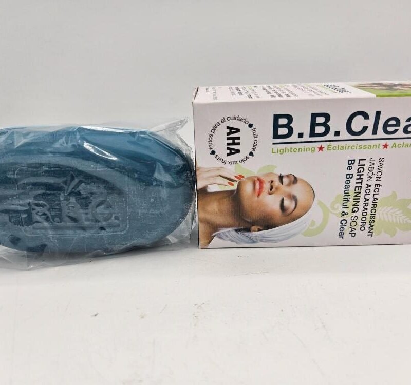 B B Clear Savon gommant , exfoliant eclaircissant anti taches pour un teint sublime 