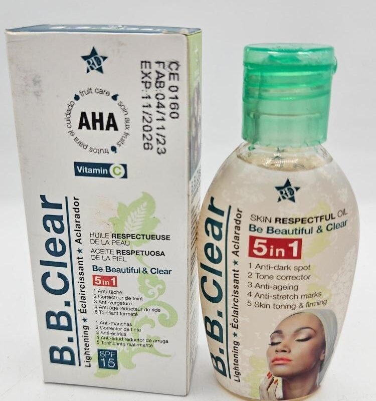 B B Clear Huile Éclaircissante Anti-Taches – 125ml