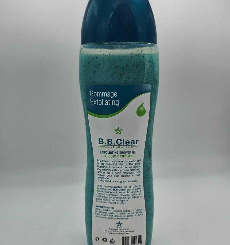 B B Clear Gel Douche Gommant Exfoliant Anti-Taches – 500ml