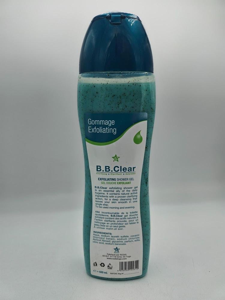 B B Clear Gel Douche Gommant Exfoliant Anti-Taches – 500ml