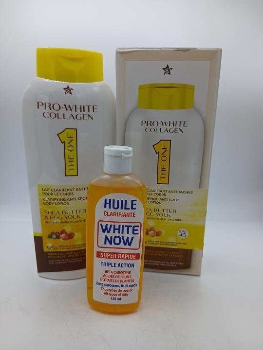 Pack Pro White Collagen + Aceite White Now Aclarante Antimanchas