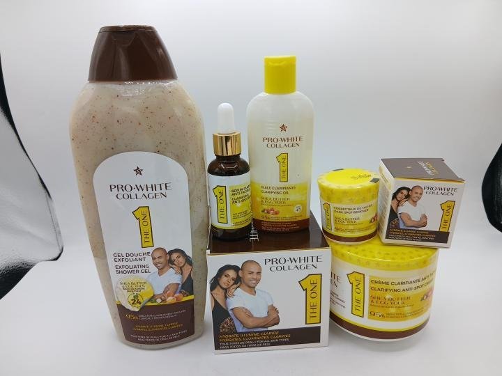 Pro White Collagen 5 Piezas – Kit Completo de Cuidado Facial y Corporal
