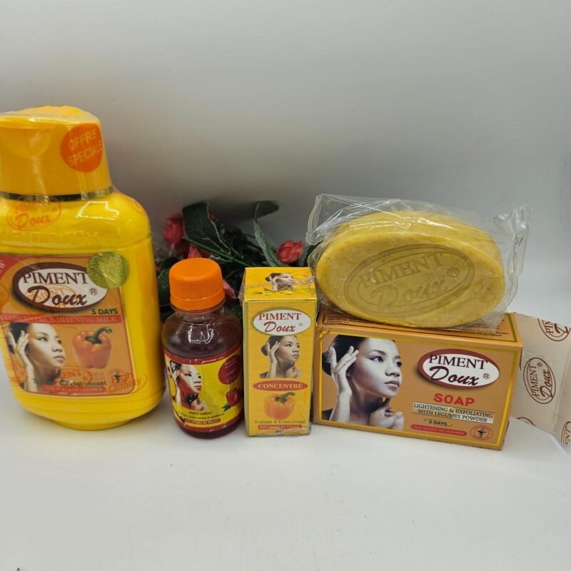 Piment Doux  Lait 500ml savon , Huile bronzante et et concentrée