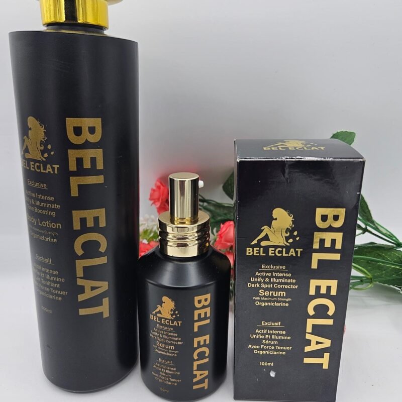 Lait et serum  Bel Eclat visage et corps pour un teint étincelant