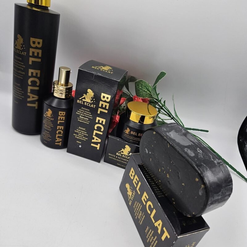 Lait, Savon, serum ET Creme visage  Bel Eclat visage et corps pour un teint étincelant