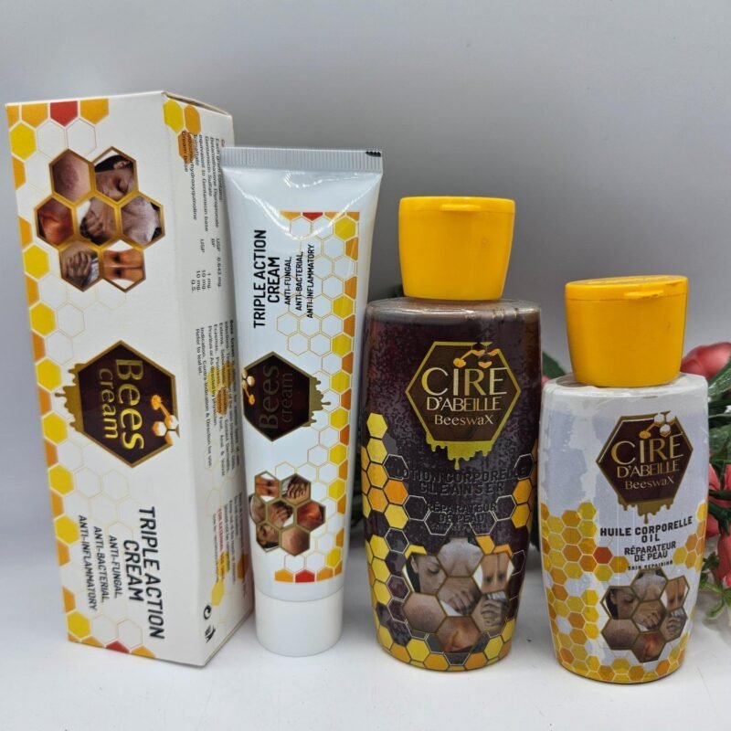 Cire d'abeille creme,lotion et huile reparatrice